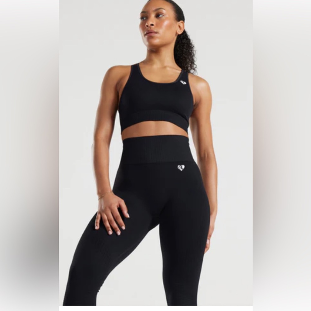 *Womens Best Black High-Waisted Contour Power Seamless XS/Small Leggings #B